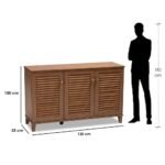 PALMA Cabinet Shoe Rack Brown - Image 3