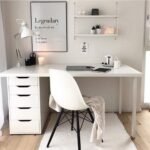 Counter Wood and Beech Wood Red Desk White - 150×85×60 cm